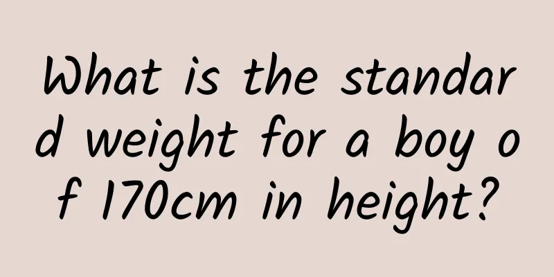 What is the standard weight for a boy of 170cm in height?