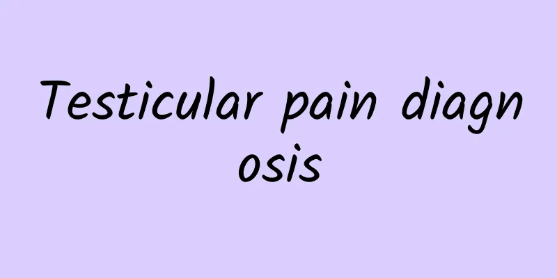 Testicular pain diagnosis