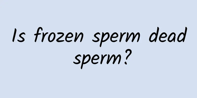 Is frozen sperm dead sperm?