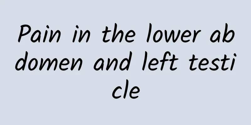 Pain in the lower abdomen and left testicle