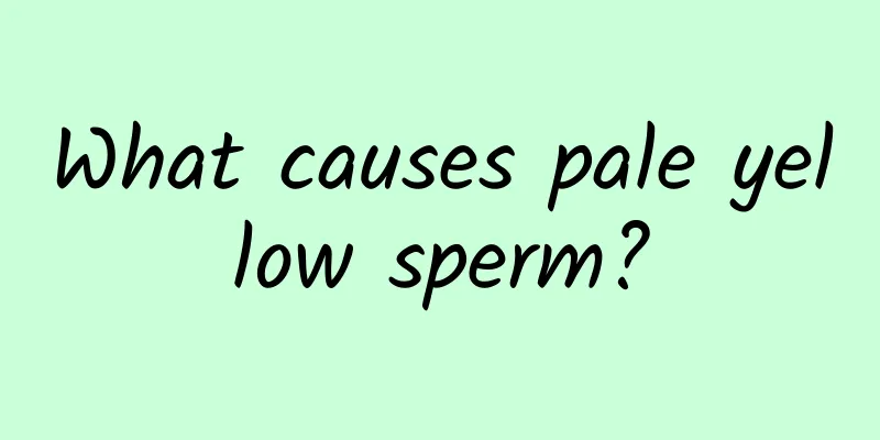 What causes pale yellow sperm?