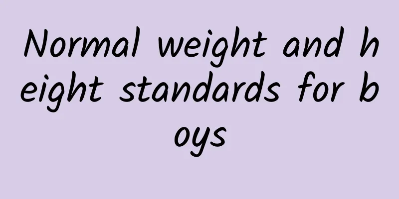 Normal weight and height standards for boys