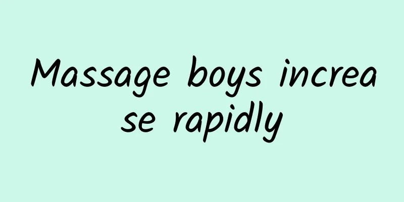 Massage boys increase rapidly