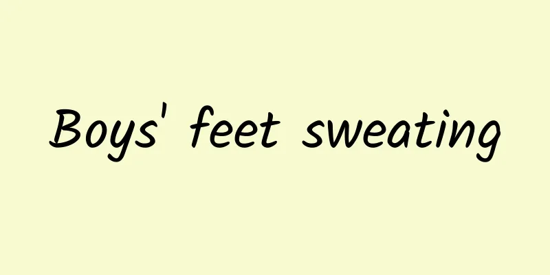 Boys' feet sweating