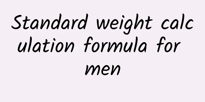 Standard weight calculation formula for men