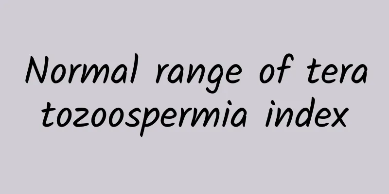 Normal range of teratozoospermia index