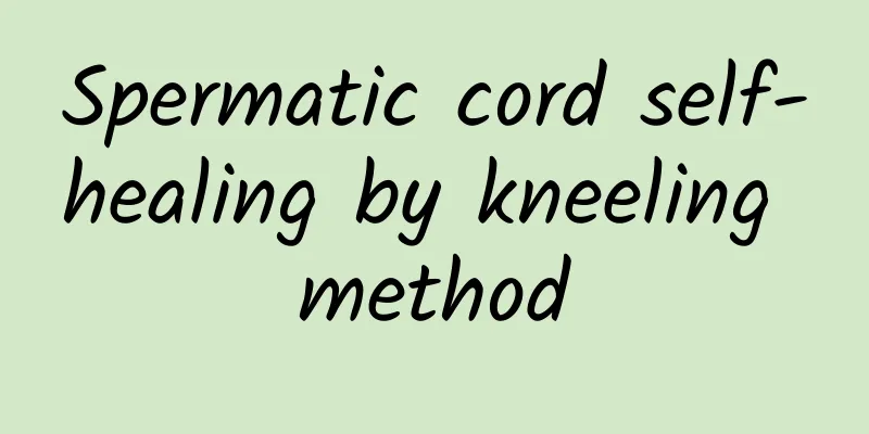 Spermatic cord self-healing by kneeling method