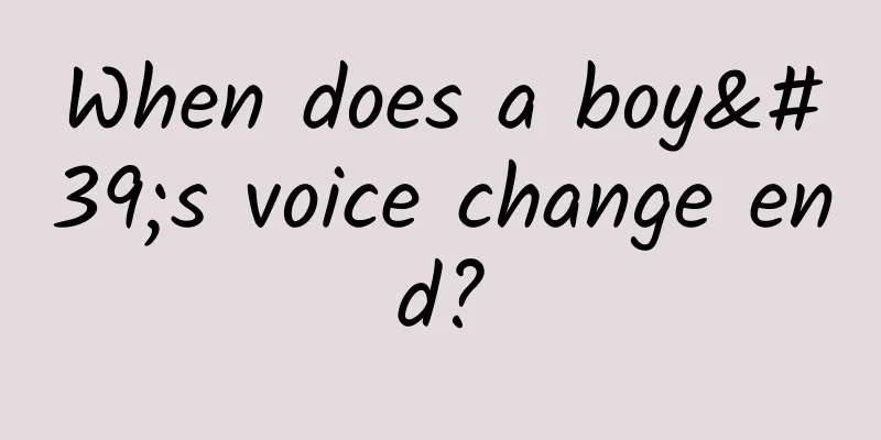 When does a boy's voice change end?
