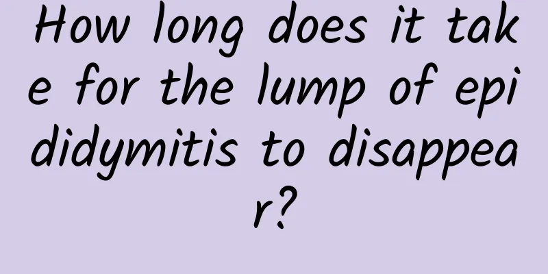 How long does it take for the lump of epididymitis to disappear?