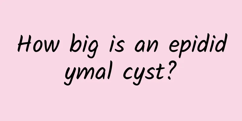 How big is an epididymal cyst?