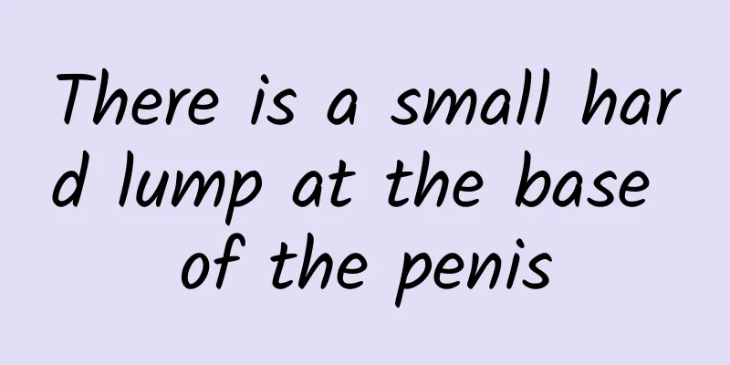 There is a small hard lump at the base of the penis