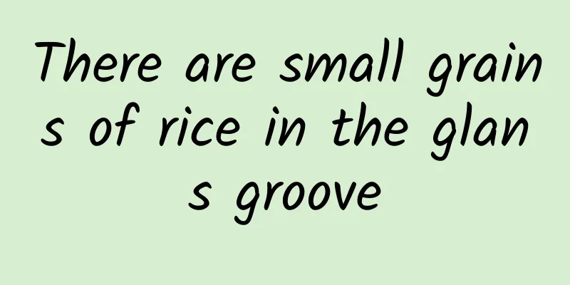 There are small grains of rice in the glans groove