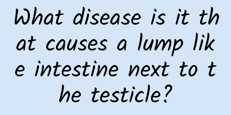 What disease is it that causes a lump like intestine next to the testicle?