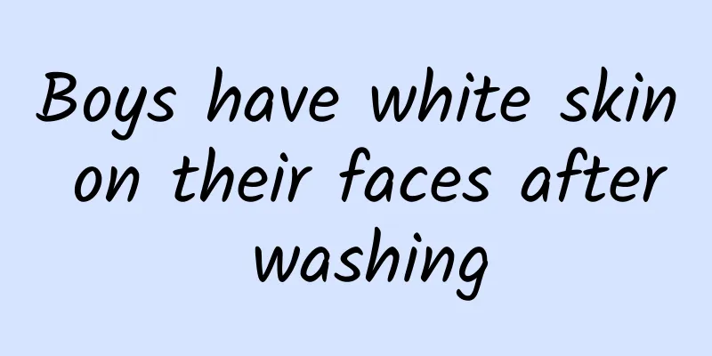 Boys have white skin on their faces after washing