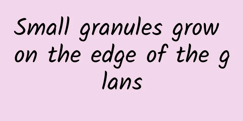Small granules grow on the edge of the glans