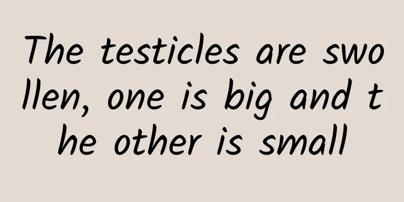 The testicles are swollen, one is big and the other is small