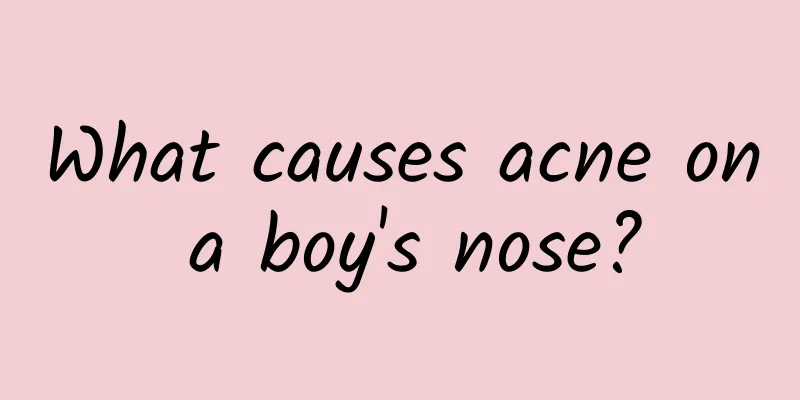 What causes acne on a boy's nose?