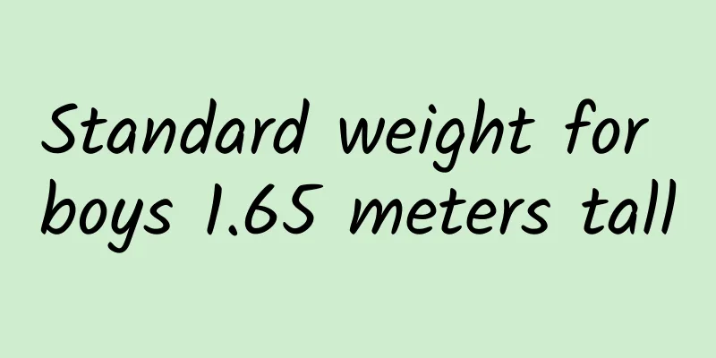 Standard weight for boys 1.65 meters tall