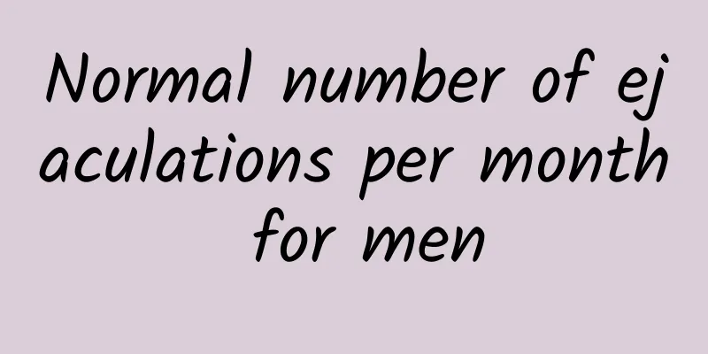 Normal number of ejaculations per month for men