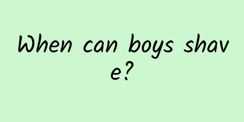When can boys shave?