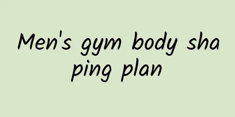Men's gym body shaping plan
