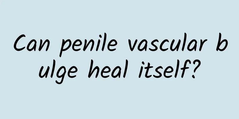 Can penile vascular bulge heal itself?