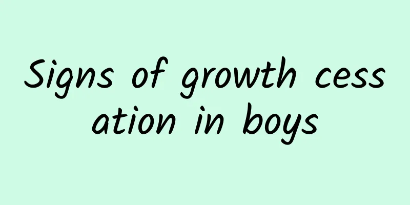 Signs of growth cessation in boys