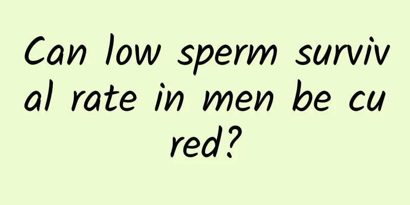Can low sperm survival rate in men be cured?