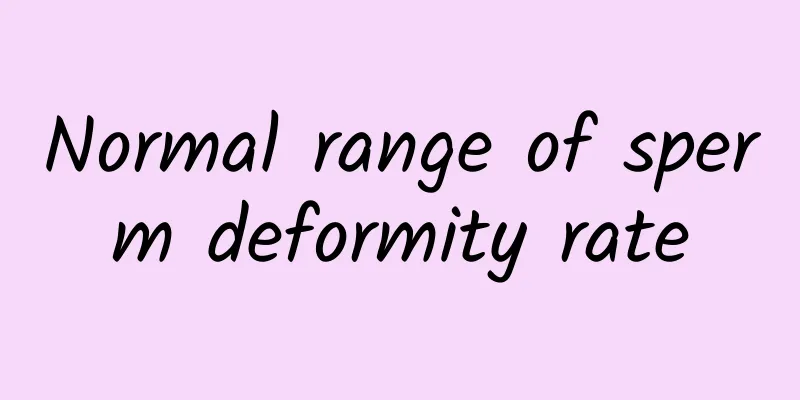 Normal range of sperm deformity rate