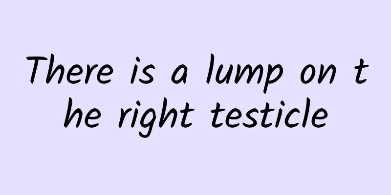 There is a lump on the right testicle