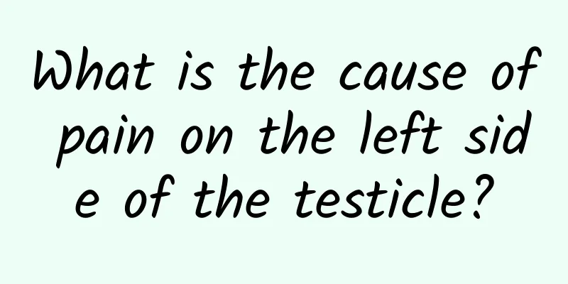 What is the cause of pain on the left side of the testicle?