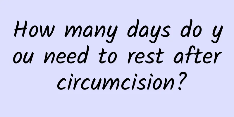 How many days do you need to rest after circumcision?