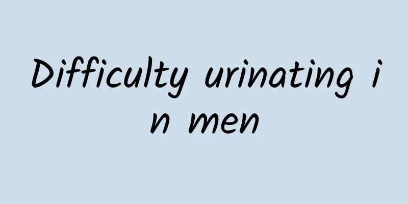 Difficulty urinating in men