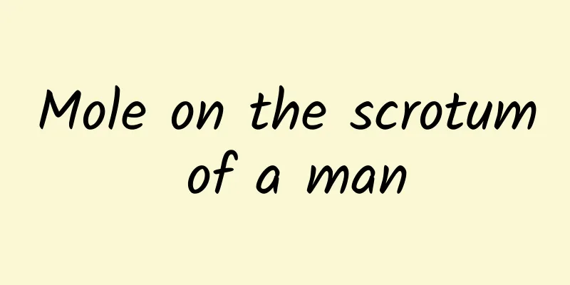 Mole on the scrotum of a man