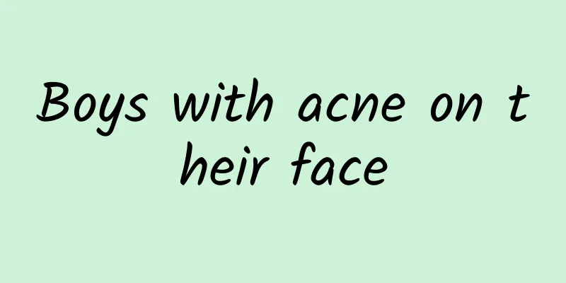 Boys with acne on their face