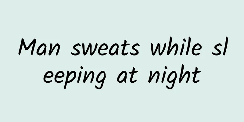 Man sweats while sleeping at night