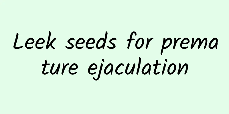 Leek seeds for premature ejaculation