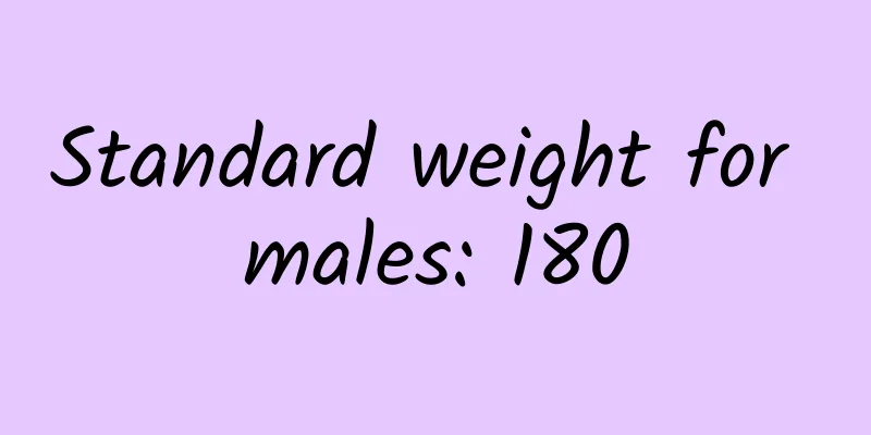 Standard weight for males: 180