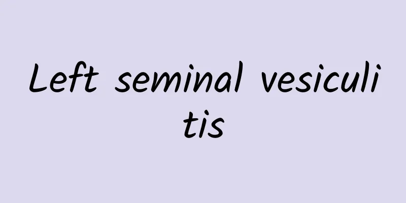 Left seminal vesiculitis