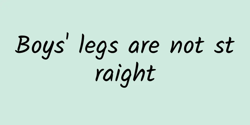 Boys' legs are not straight