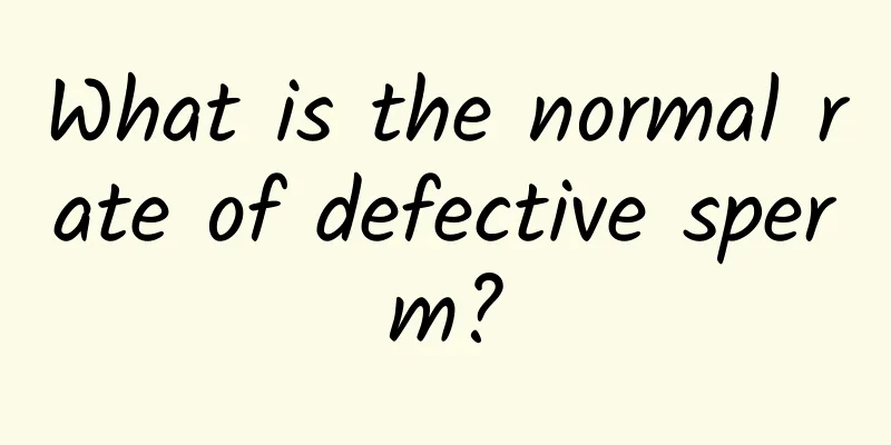 What is the normal rate of defective sperm?