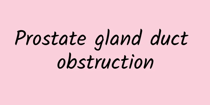 Prostate gland duct obstruction