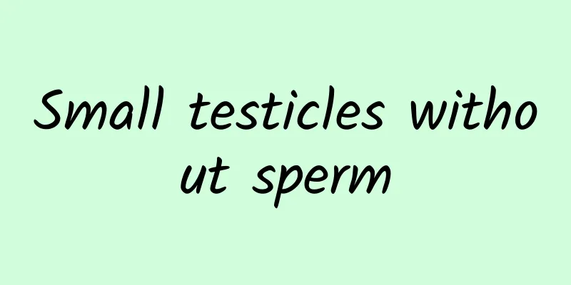Small testicles without sperm