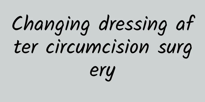 Changing dressing after circumcision surgery