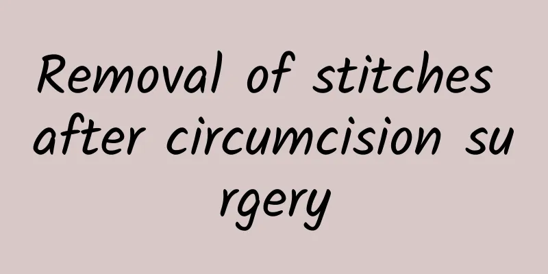 Removal of stitches after circumcision surgery
