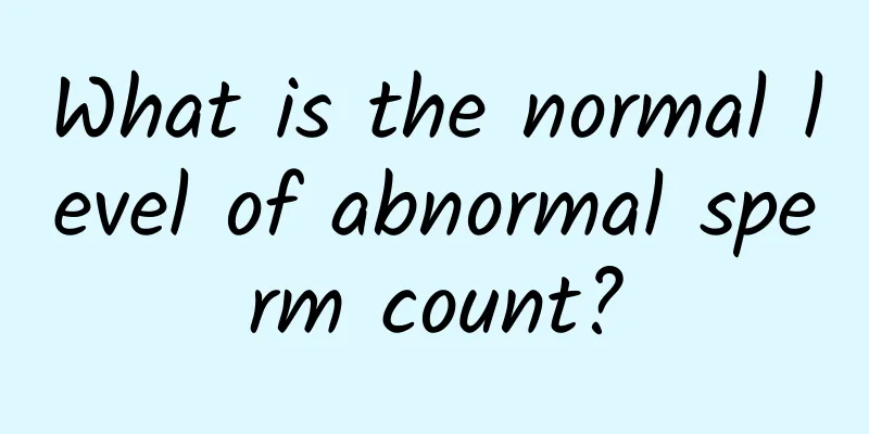 What is the normal level of abnormal sperm count?