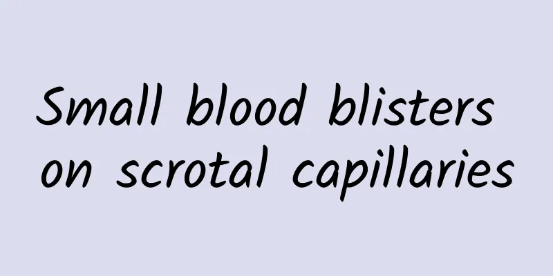 Small blood blisters on scrotal capillaries