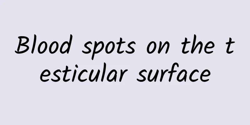 Blood spots on the testicular surface