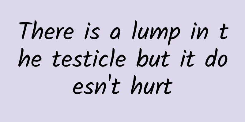 There is a lump in the testicle but it doesn't hurt