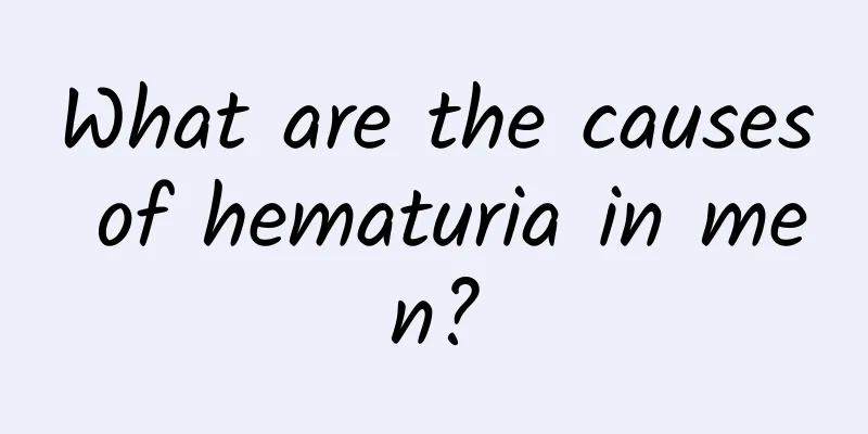 What are the causes of hematuria in men?
